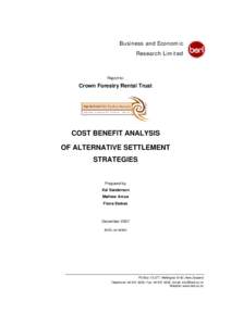 Business and Economic Research Limited Report to:  Crown Forestry Rental Trust