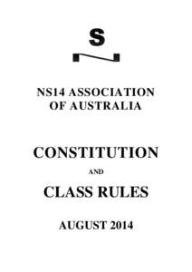 NS14 ASSOCIATION OF AUSTRALIA CONSTITUTION AND