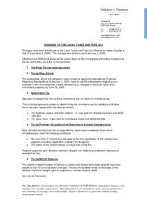 Microsoft Word - Tax_Alert-Changes_to_Local_Taxes_and_Fees Act-effective January 1, 2005.doc