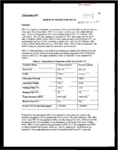 Robust Summaries & Test Plan: Trifluoromethane; Test Plan