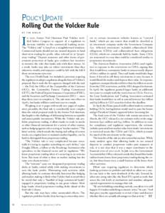 Rolling Out the Volcker Rule