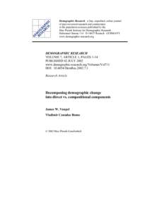 Decomposing demographic change into direct vs. compositional components