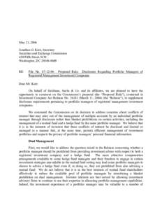 May 21, 2004 Jonathan G. Katz, Secretary Securities and Exchange Commission 450 Fifth Street, N.W. Washington, DC[removed]RE: