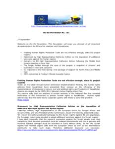 http://eeas.europa.eu/delegations/kazakhstan/index_en.htm  The EU Newsletter No[removed]September Welcome to the EU Newsletter. This Newsletter will keep you abreast of all important