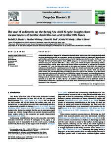 Deep-Sea Research II–105  Contents lists available at ScienceDirect Deep-Sea Research II journal homepage: www.elsevier.com/locate/dsr2