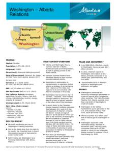 Washington – Alberta Relations PROFILE Capital: Olympia Population: 6,971,[removed])