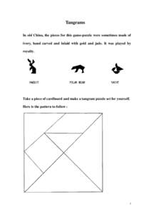 Tangram / Puzzle / Puzzle video games / Hands On! Tangrams / Games / Mathematics / Recreational mathematics