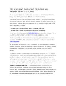 Microsoft Word - REPAIR SERVICE FORM Pelikan and Porsche Design FWI_ONLINE.doc
