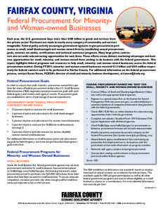 Service-Disabled Veteran-Owned Small Business / Federal procurement data system / Government procurement in the United States / Minority business enterprise / Government procurement / Procurement / Lloyd Chapman / National Small Business Week / Small Business Administration / Business / HUBZone