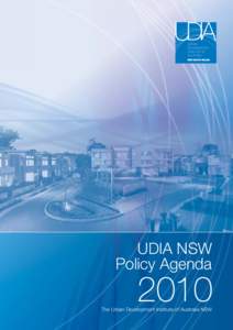 UDIA NSW Policy Agenda 2010 8pp.indd