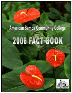 American Samoa Community College  Table of Contents 2006 Fact Book 3-15