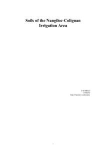 Soils of the Nangiloc-Colignan Irrigation Area E H Mikhail J J Martin State Chemistry Laboratory