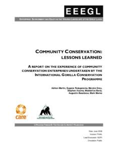 Virunga Mountains / Earth / Geography of Uganda / International Gorilla Conservation Programme / Mountain gorilla / African Wildlife Foundation / Integrated Conservation and Development Project / Bwindi Impenetrable National Park / IGCP / Environment / Conservation / Kisoro District