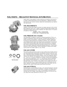 Fuel pump / Pumps / Fuel injection / Fluid dynamics / Carburetor / Aircraft fuel system / Gasoline / Pressure regulator / Throttle / Mechanical engineering / Internal combustion engine / Energy