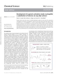 Chemical Science View Article Online Published on 11 June[removed]Downloaded by Princeton University on[removed]:48:50.  EDGE ARTICLE