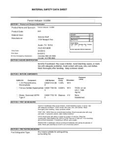 MATERIAL SAFETY DATA SHEET  Ferroin Indicator 0.025M SECTION 1 . Product and Company Idenfication  Product Name and Synonym: