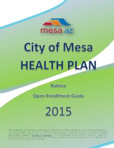 2015 Open Enrollment – City of Mesa