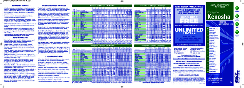 [removed]Metra_50933_Fm10_TT[removed]:31 PM Page 1  CONNECTING SERVICES CTA Connections. At Metra’s Ogilvie Transportation Center, most CTA buses board on Washington or Canal, including popular routes to North Michigan