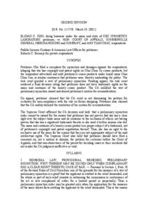 SECOND DIVISION [G.R. No[removed]March 19, [removed]ELIDAD C. KHO, doing business under the name and style of KEC COSMETICS LABORATORY, petitioner, vs. HON. COURT OF APPEALS, SUMMERVILLE GENERAL MERCHANDISING and COMPANY,