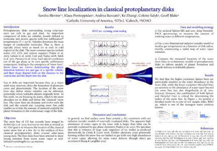 Snow line localization in classical protoplanetary disks Sandra 1,2 Blevins ,