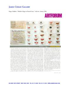 Higgs, Matthew, “Matthew Higgs on Simon Evans,” Artforum, January 2004   