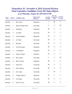 Elections in the United States / California state elections / Illinois House of Representatives