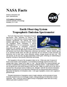 NASA Facts National Aeronautics and Space Administration Jet Propulsion Laboratory California Institute of Technology Pasadena, CA 91109
