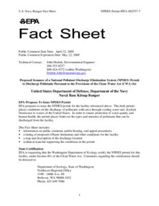 Water / Discharge Monitoring Report / Clean Water Act / Effluent limitation / Total maximum daily load / Stormwater / Effluent / New Source Performance Standard / Sanitary sewer overflow / Water pollution / Environment / Earth