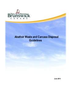 Abattoir Waste and Carcass Disposal Guidelines June 2014  Table of Contents