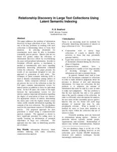 Natural language processing / Information retrieval / Linear algebra / Data analysis / Statistical natural language processing / Latent semantic indexing / Latent semantic analysis / General Architecture for Text Engineering / Search engine indexing / Algebra / Information science / Science