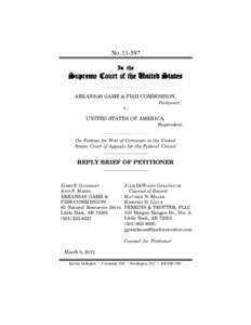 NO[removed]In the Supreme Court of the United States ARKANSAS GAME & FISH COMMISSION, v.