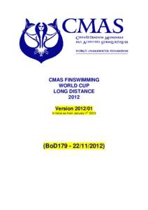CMAS FINSWIMMING WORLD CUP LONG DISTANCE 2012 Version[removed]