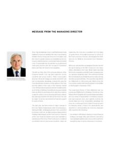 IMF Annual Report[removed]Making the Global Economy Work for All:  Message from the Managing Director and Letter of Transmittal to the Board of Governors