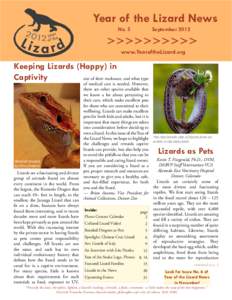Year of the Lizard News September 2012 V V V