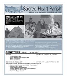 Sacred Heart Parish 22 Stone Street • Salinas, CA • 93901 | [removed]DIRECTORY OF MINISTRIES & RENEWAL GROUPS