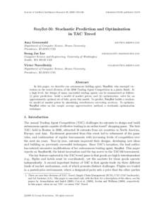 Journal of Artificial Intelligence Research546  Submitted 08/09; publishedRoxyBot-06: Stochastic Prediction and Optimization in TAC Travel