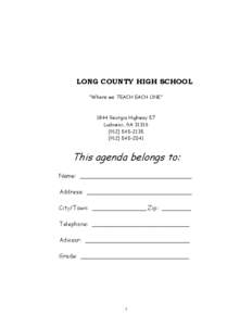 LONG COUNTY HIGH SCHOOL “Where we TEACH EACH ONE” 1844 Georgia Highway 57 Ludowici, GA[removed]2135