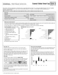 FUND FACTS  Counsel Global Small Cap Series D November 1, 2013