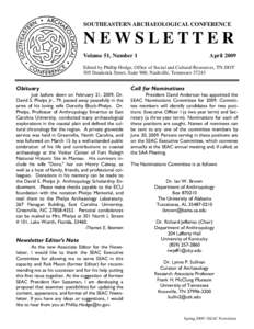 SEAC Newsletter Spring 2009.pub