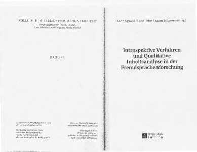 KOLLOQUIUM FREMDSPRACHENUNTERRICHT  Karin Aguado I Lena Heine I Karen Schramm (Hrsg.) Herausgegeben von Daniela Caspari, Lars Schmelter, Karin Vogt und Nicola Würffel