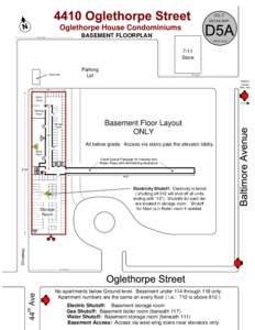 CO. 7 DETAIL MAP Oglethorpe House Condominiums BASEMENT FLOORPLAN