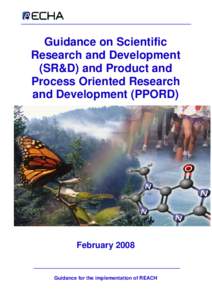 Guidance on Scientific Research and Development (SR&D) and Product and Process Oriented Research and Development (PPORD)