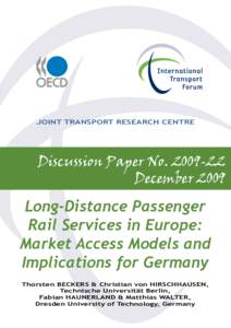 JOINT TRANSPORT RESEARCH CENTRE  Discussion Paper No[removed]December[removed]Long-Distance Passenger