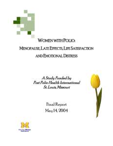 Microsoft Word - Women with Polio and Menopause - Final Report