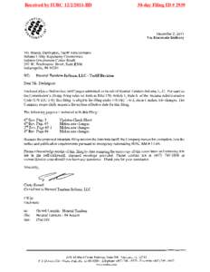 Received by IURC[removed]BD  30-day Filing ID # 2939 December 2,2011 Via Electronic Delivery