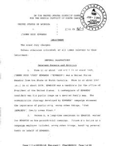 United States of America v. Johnny Reid Edwards - Indictment