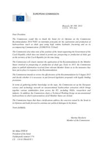 EUROPEAN COMMISSION  Brussels, 08 VIII 2014 C[removed]final  Dear President,