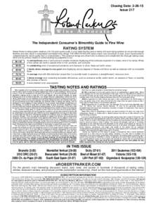 Robert M. Parker /  Jr. / Food and drink / Wine rating / Alcoholic beverages / The Wine Advocate / Wine tasting / Spanish wine / American wine / Judgment of Paris / Wine / Wine critics / Biotechnology