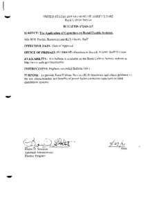 UNITED STATES DEPARTMENT OF AGRICULTURE Rural Utilities Service BULLETIN 1724D-112 SUBJECT: The Application of Capacitors on Rural Electric Systems. TO: RUS Electric Borrowers and RUS Electric Staff