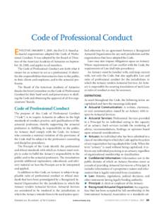 SECTION 5. Professionalism  Code of Professional Conduct E